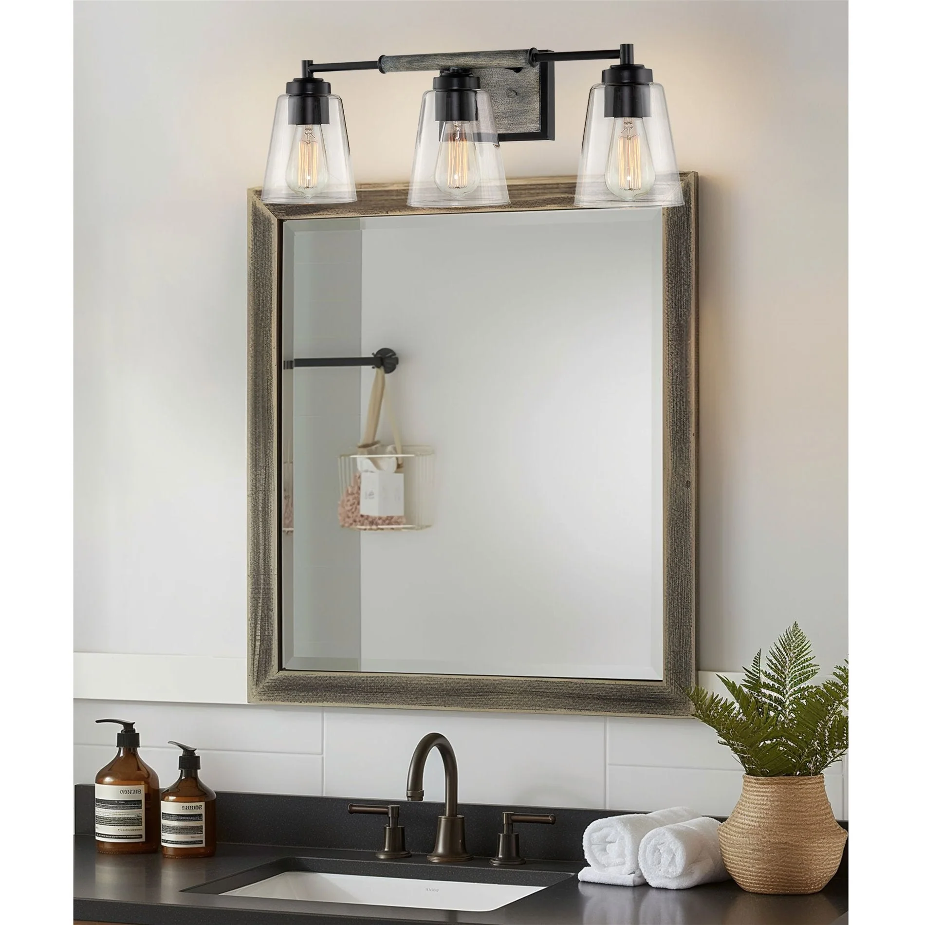 Crestline 23 3-Light Modern Farmhouse Bathroom / Vanity Light