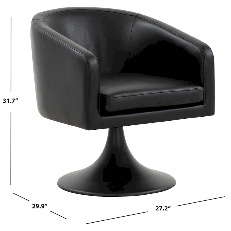 SAFAVIEH Couture Tela Pedestal Chair - 27.6  W x 29.7  L x 31.9  H - 27Wx30Dx32H