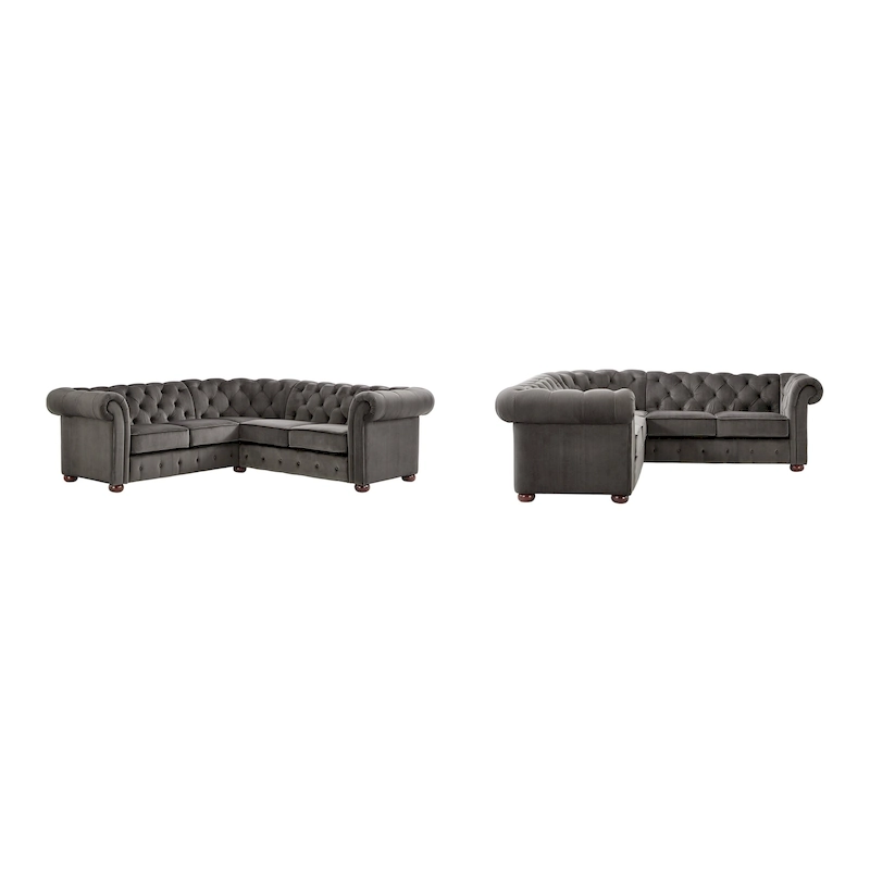 Gdansk 5-Seat L-Shaped Chesterfield Sectional Sofa