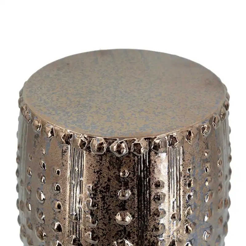 Weathered Style Ceramic Garden Stool - 18 - Bronze