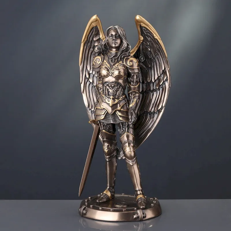 9.65  H STEAMPUNK MECHANICAL ANGEL Cold Cast Bronze - 4.13 x5.12 x9.65