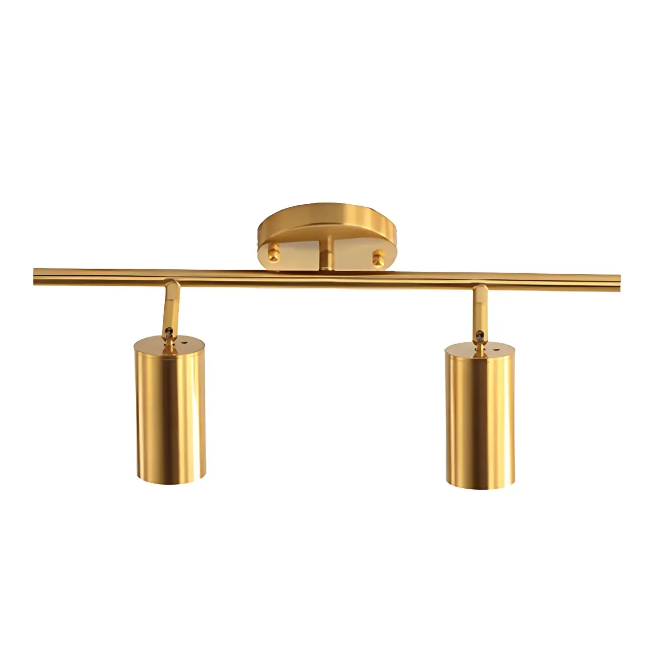 Modern Golden Linear Semi Flush Mount Track Light