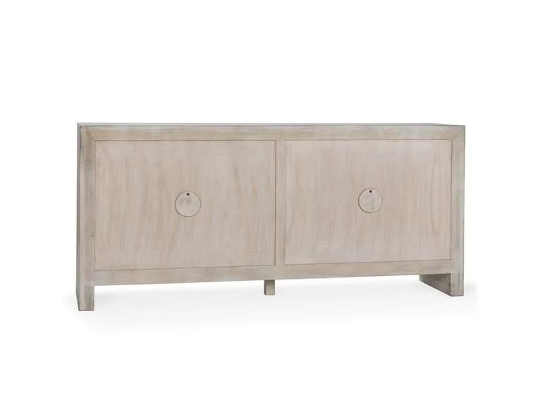 Ledro Mango Wood 4Dr Cabinet White Wash