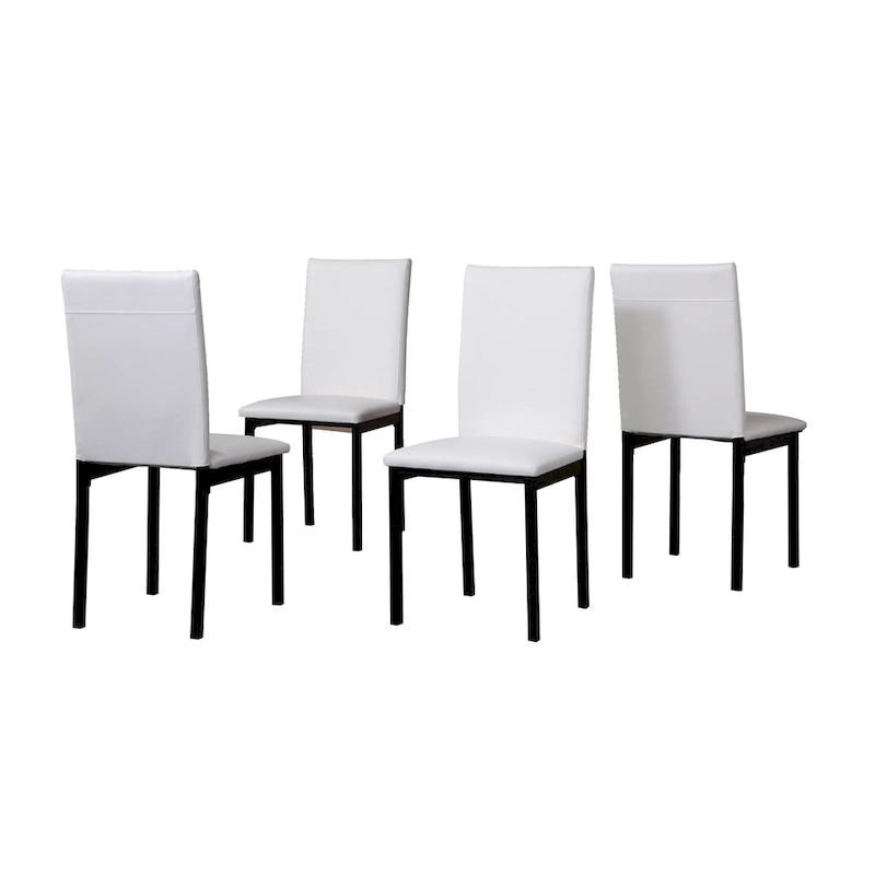 Modern 5-Piece Dining Set with Rectangular Table & 4 High Back Chairs