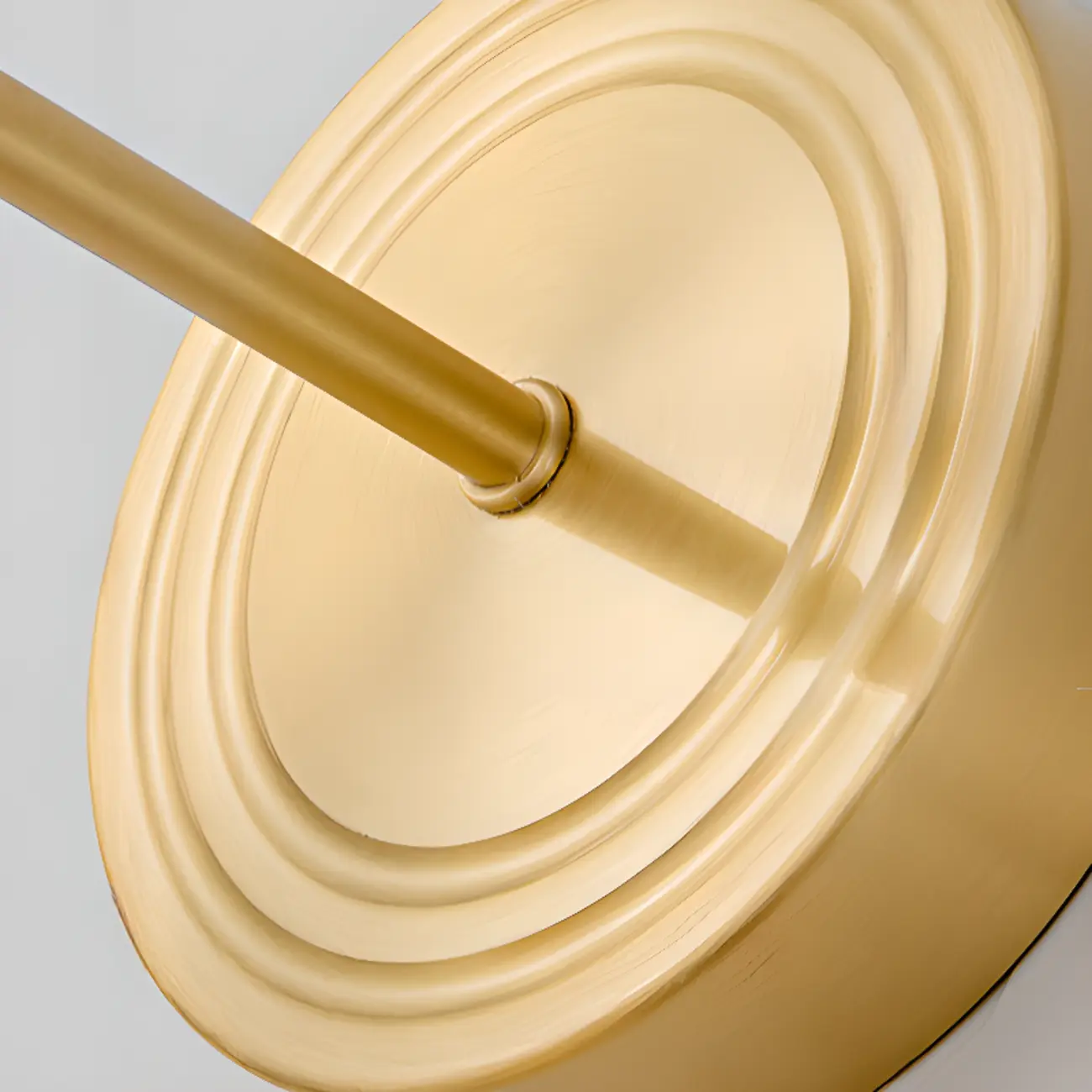 Modern White Bowl Glass Single Golden Wall Lamp