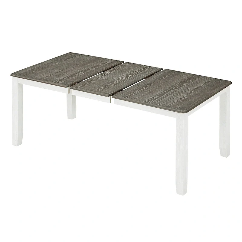 Nestfair Retro Style 7-Piece Dining Table Set with Extendable Table and 6 Upholstered Chairs