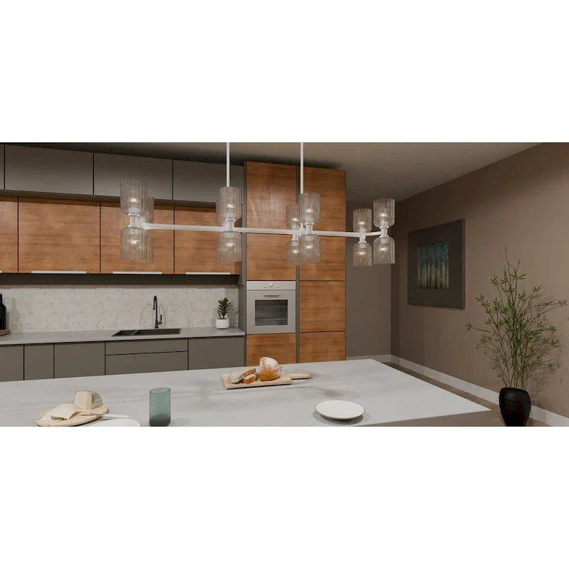 Ramada 16-Light Brushed Nickel Island Light