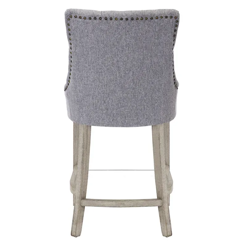 Upholstered Button Tufted Counter Bar Stool