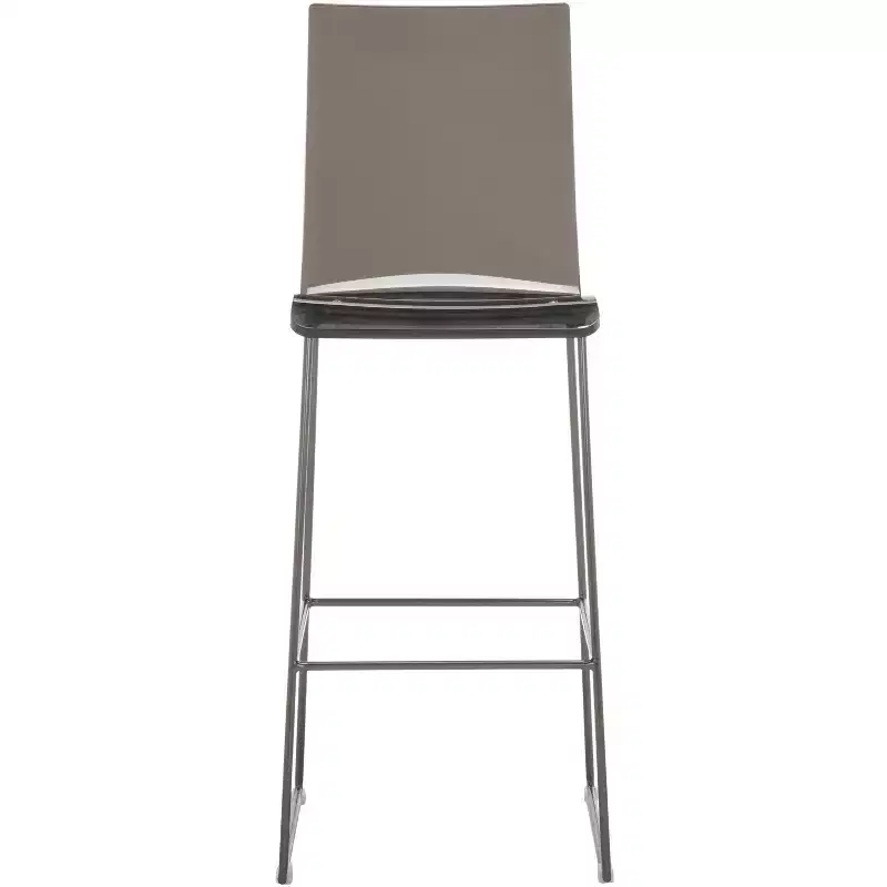 Bryant Acrylic Barstool - SFV2564 - Smoke Grey/Gunmetal - Safavieh Couture