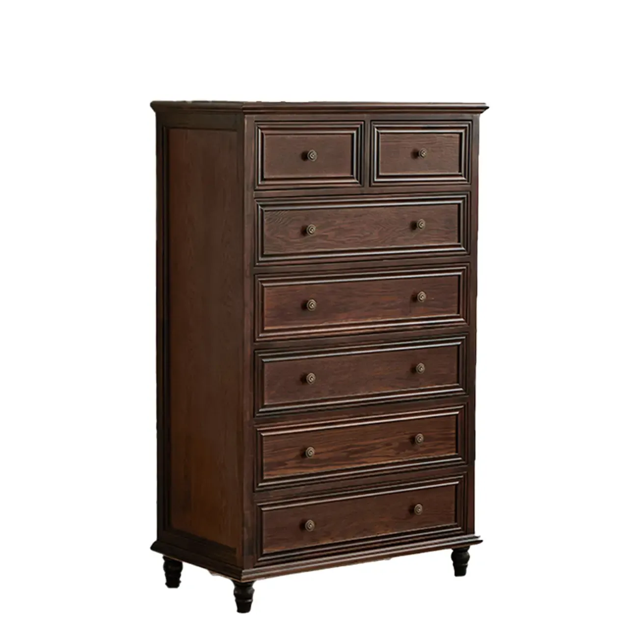 Traditional  6-Drawer White Wood Dresser