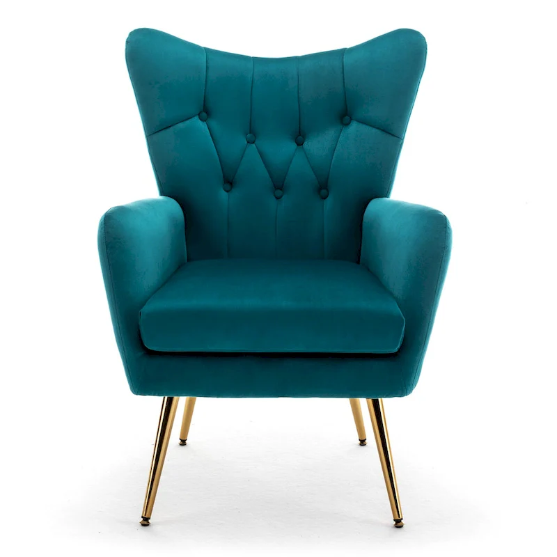 Mid Century Wingback Upholstered Accent Chair