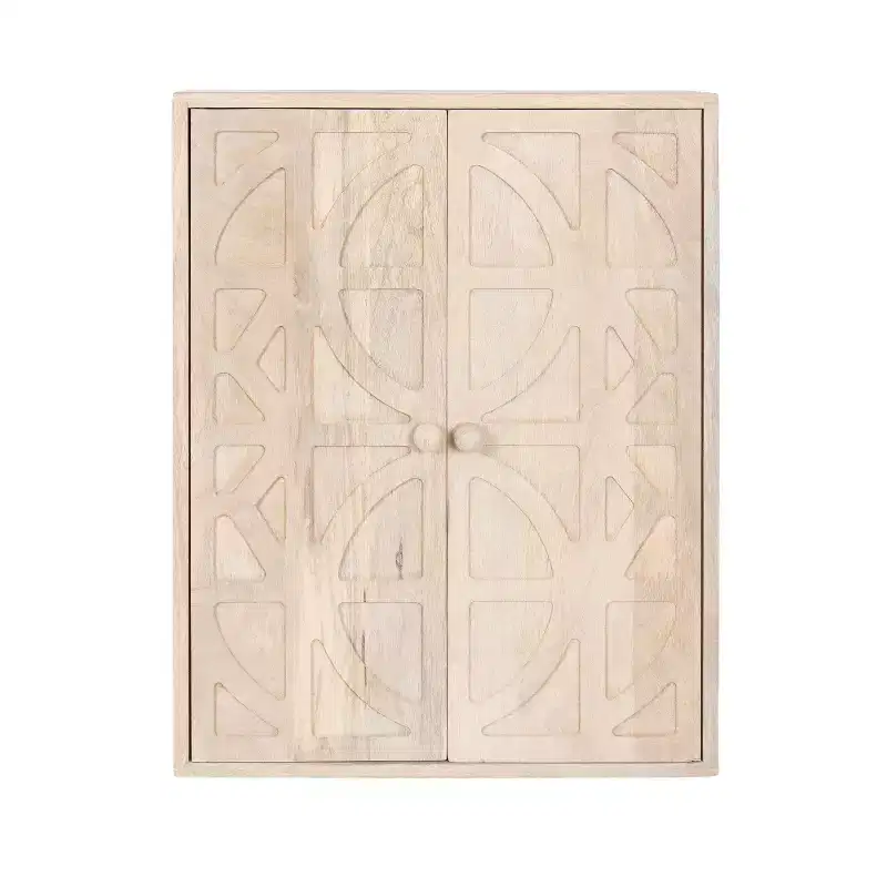 Kate and Laurel Galliene Wood Wall Cabinet, 22x7x28 Whitewash