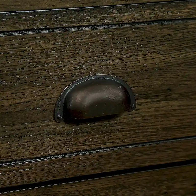 Rectangle Coffee Table, 4 Drawers, Pine Wood & MDF, Oak Veneer, Gourd Legs, 40