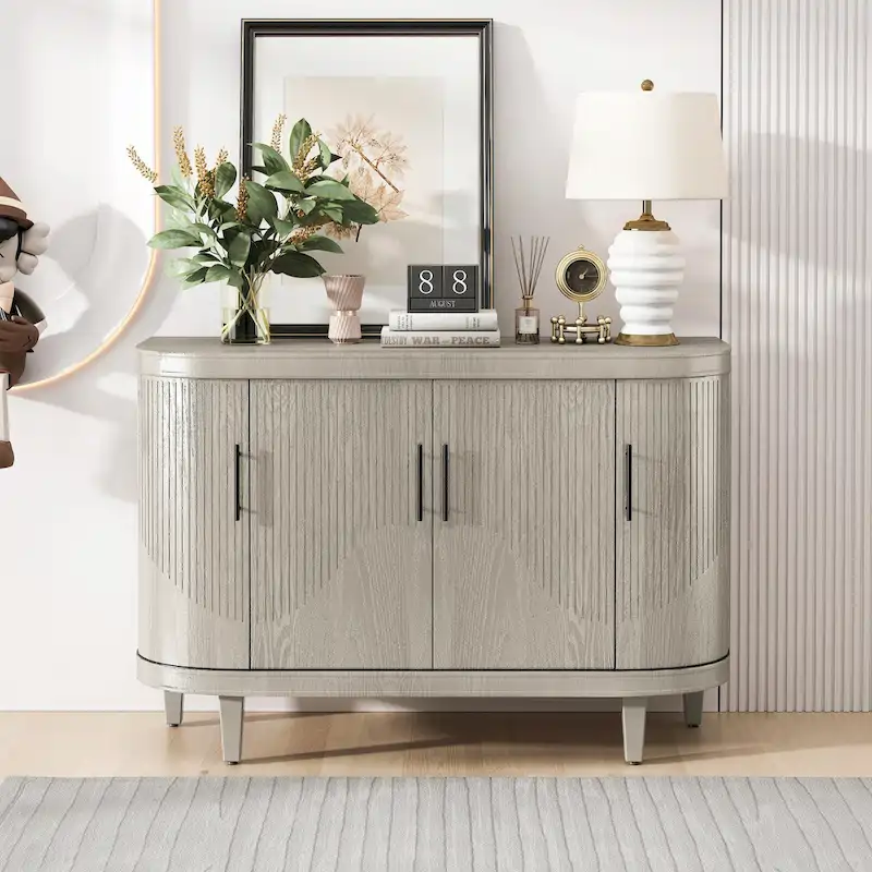 47.2-Inch Wooden Console Table & Coffee Bar Cabinet