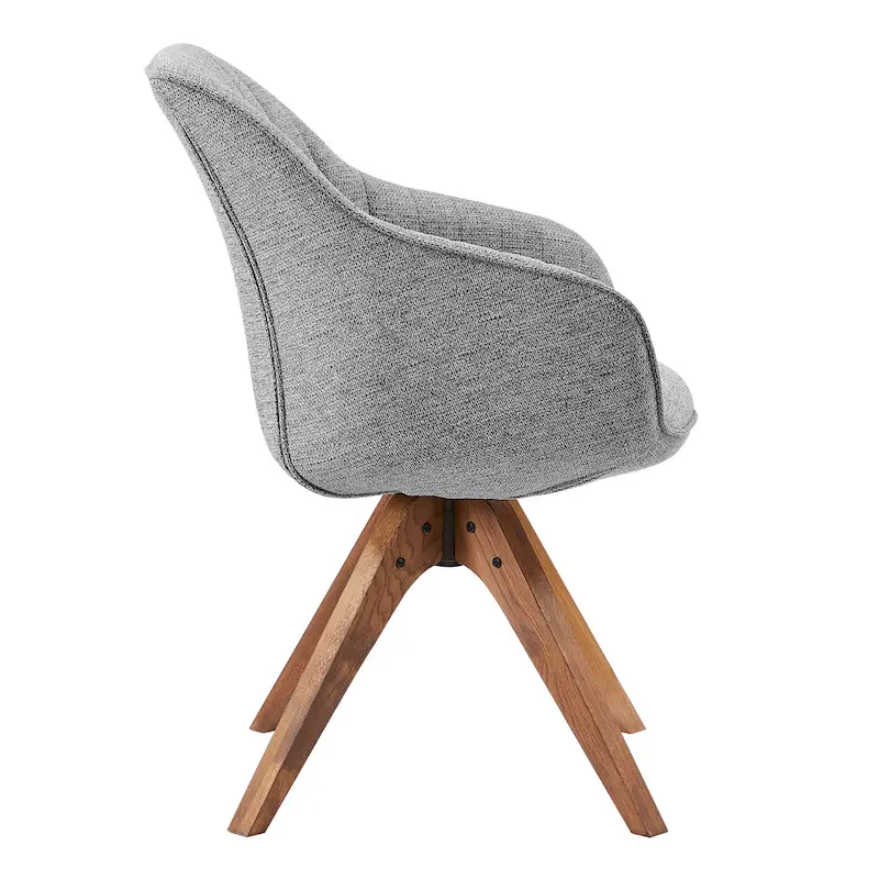 Art Leon Modern Wood Swivel Chair with Oak Legs