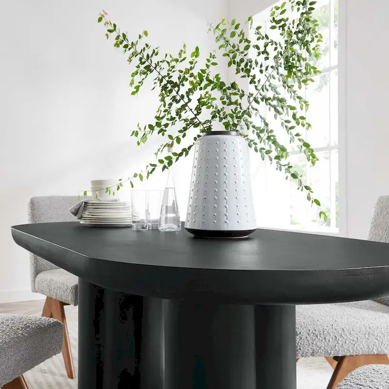 Caspian 72 Oval Concrete Dining Table
