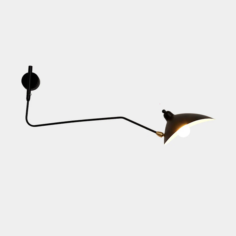 2-Light and 1-Light Metal Black Swing Arm Wall Light