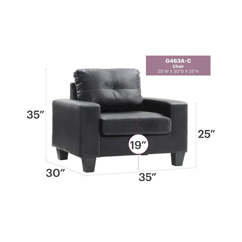 Newbury Removable Cushions Accent Chair - 35L x 32W x 36H