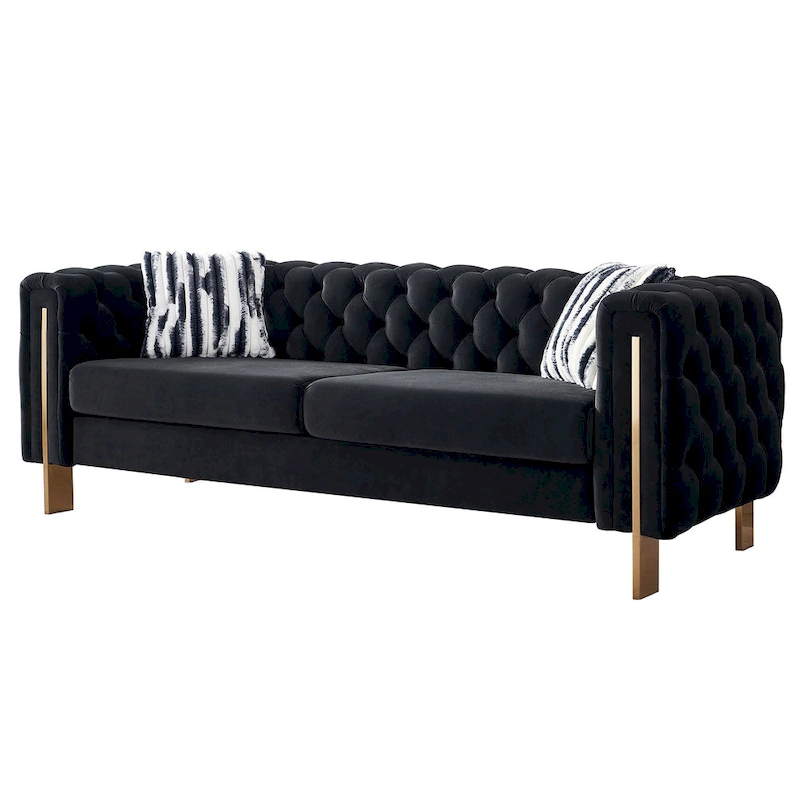 Modern Tufted Velvet Living Room Sofa