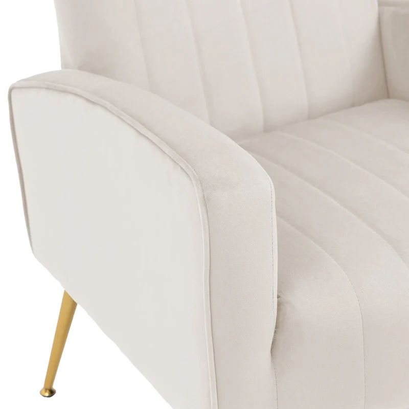 Upholstered Wingback Accent Chair - 26.4W x 37.8H x 32.6D