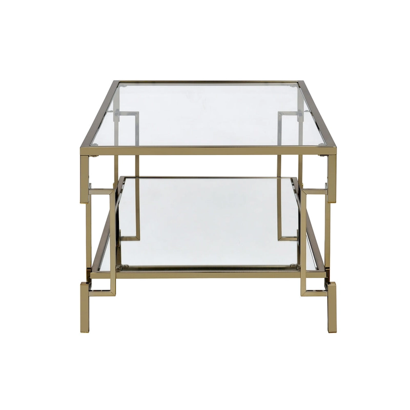 Yout Glam 43-inch Glass Top 1-Shelf Coffee Table by Furniture of America