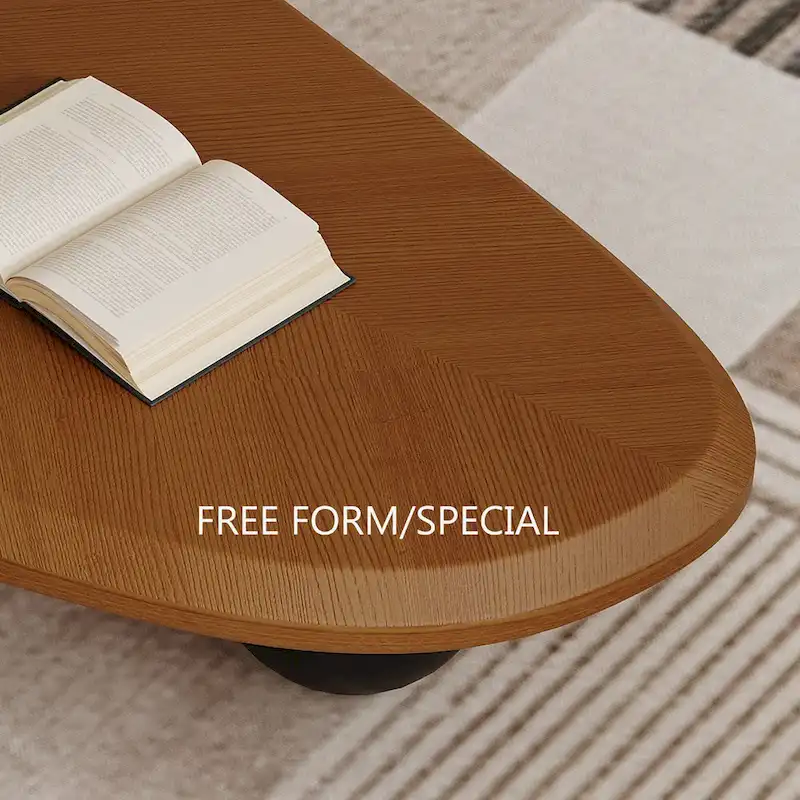 51 Modern Wood Coffee Table with 3 ball legs