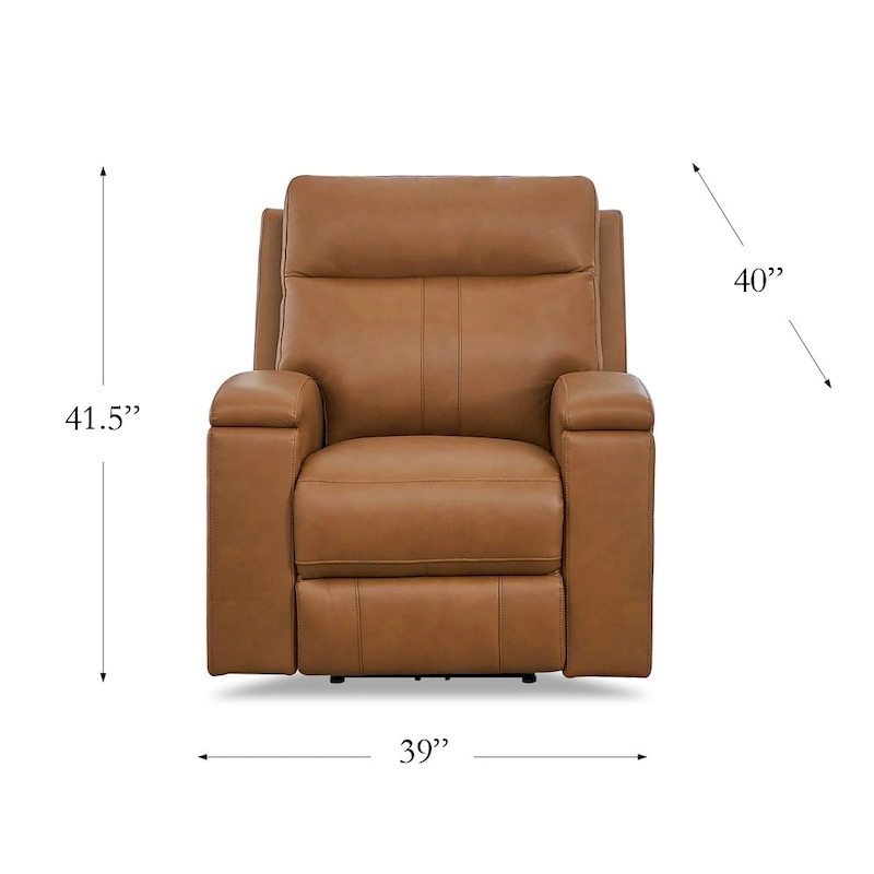 Hydeline Venice Zero Gravity Power Recline and Headrest Top Grain Leather Recliner with Cup Holder
