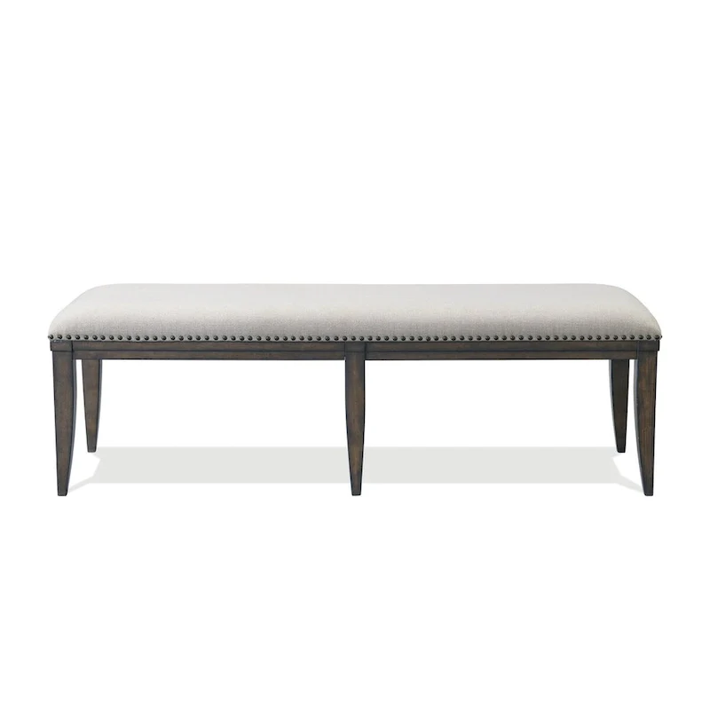 Roundhill Furniture Grant Upholstered Dining Bench, Beige