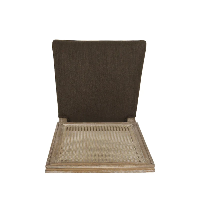 Regina Wood and Cane Upholstered Dining Chair (Set of 4) by Christopher Knight Home