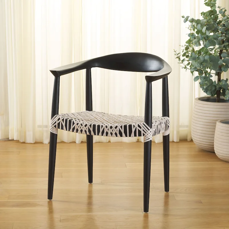 SAFAVIEH Trix Bandelier Black Dining Arm Chair - 24.8