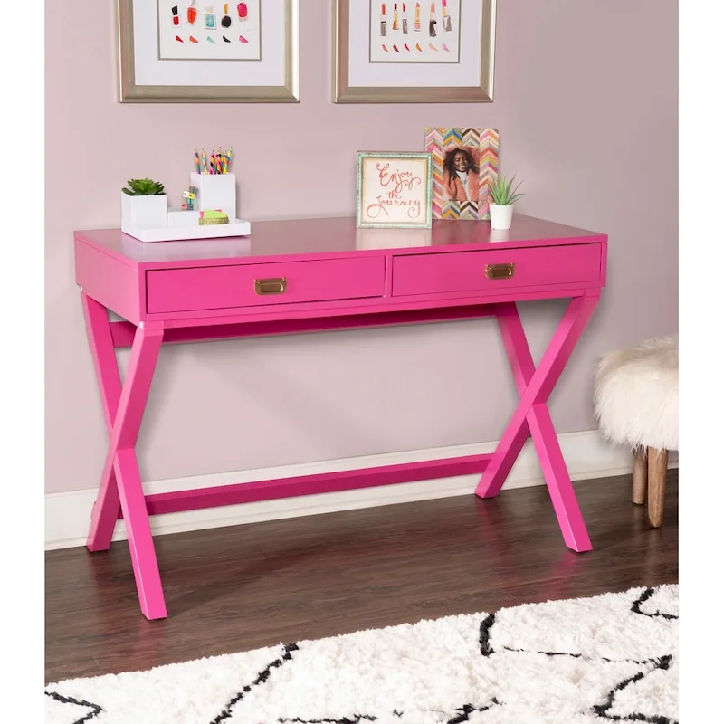 Poppy Rectangular Writing Desk with Storage
