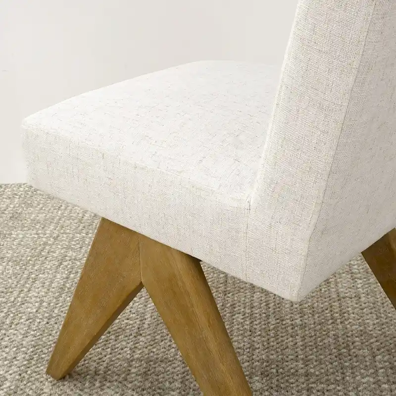 Linen Mid Century Modern Dining Chair