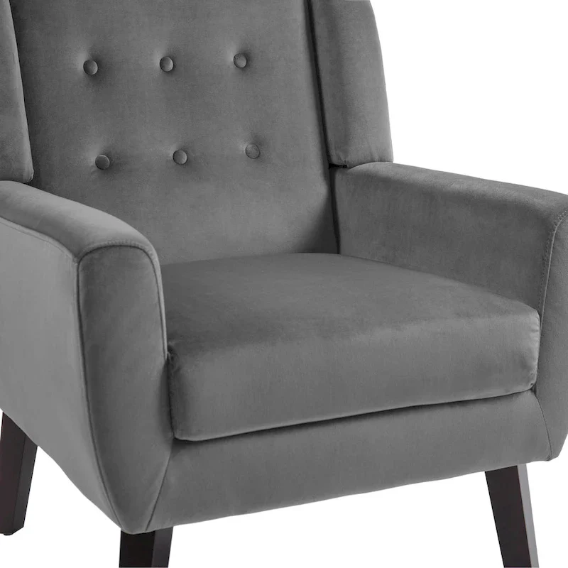 Velvet Accent Chair Living Room Upholstered Armchair