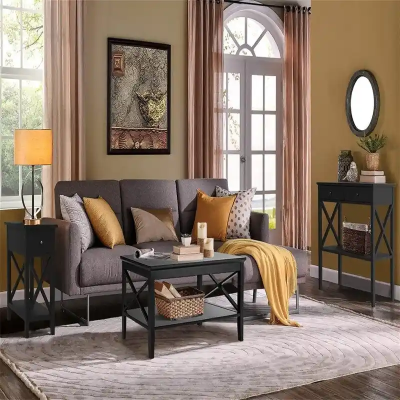 Material Flip Top Narrow End Table - 11D x 23.5W x 24H