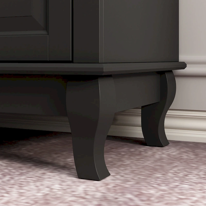 9-Drawer Dresser with Solid Wood Legs Chest Of Drawers Lacquer Console