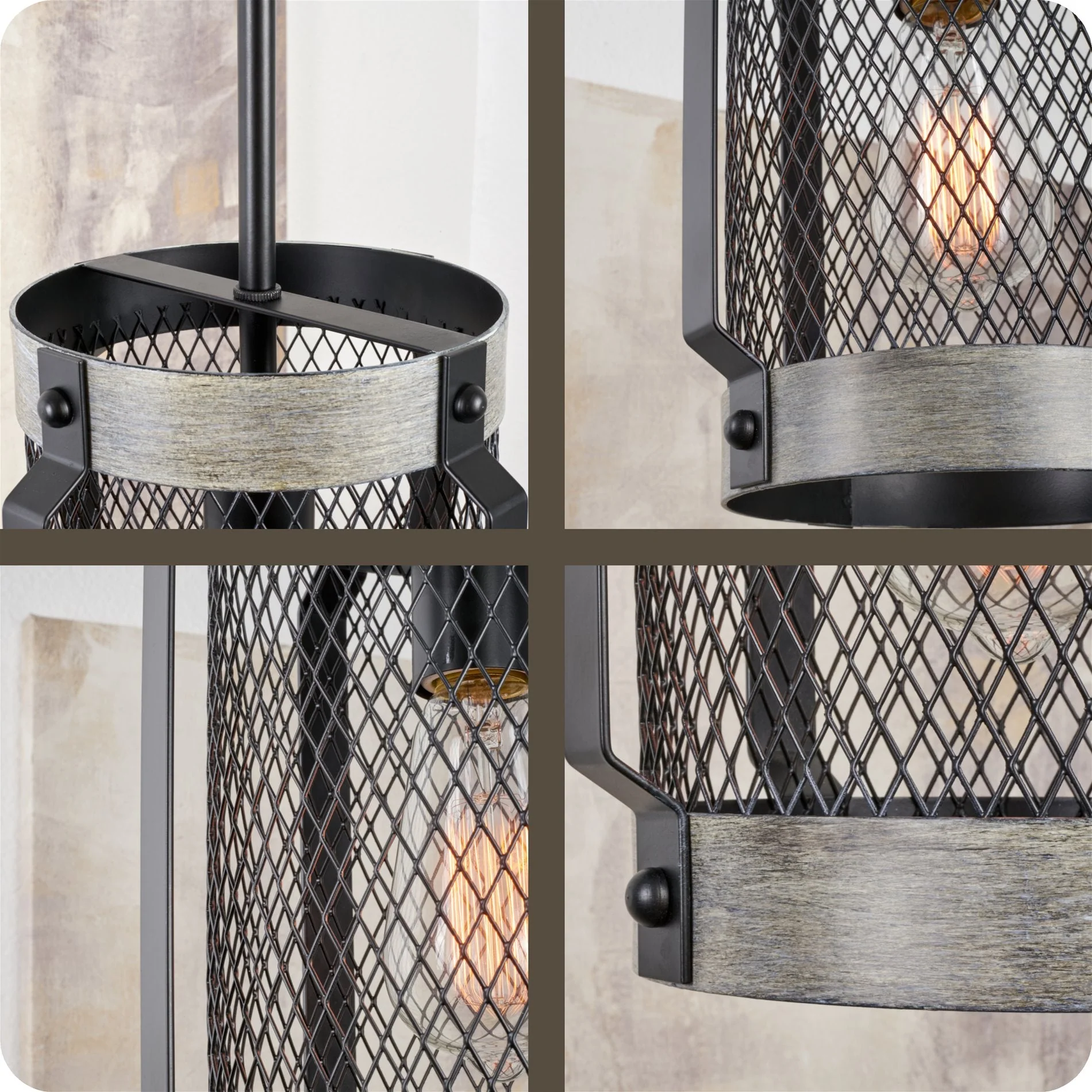 Giles 11 Modern Farmhouse Lattice Hanging Lantern Pendant Light