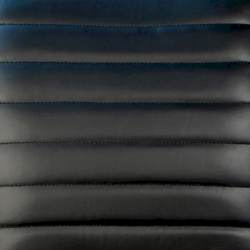 Genuine Full Grain Leather and Steel Modern Dining Arm Chair