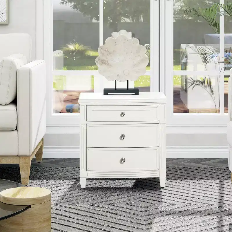 JTH LUXE Dauphin Gold Accent End Table