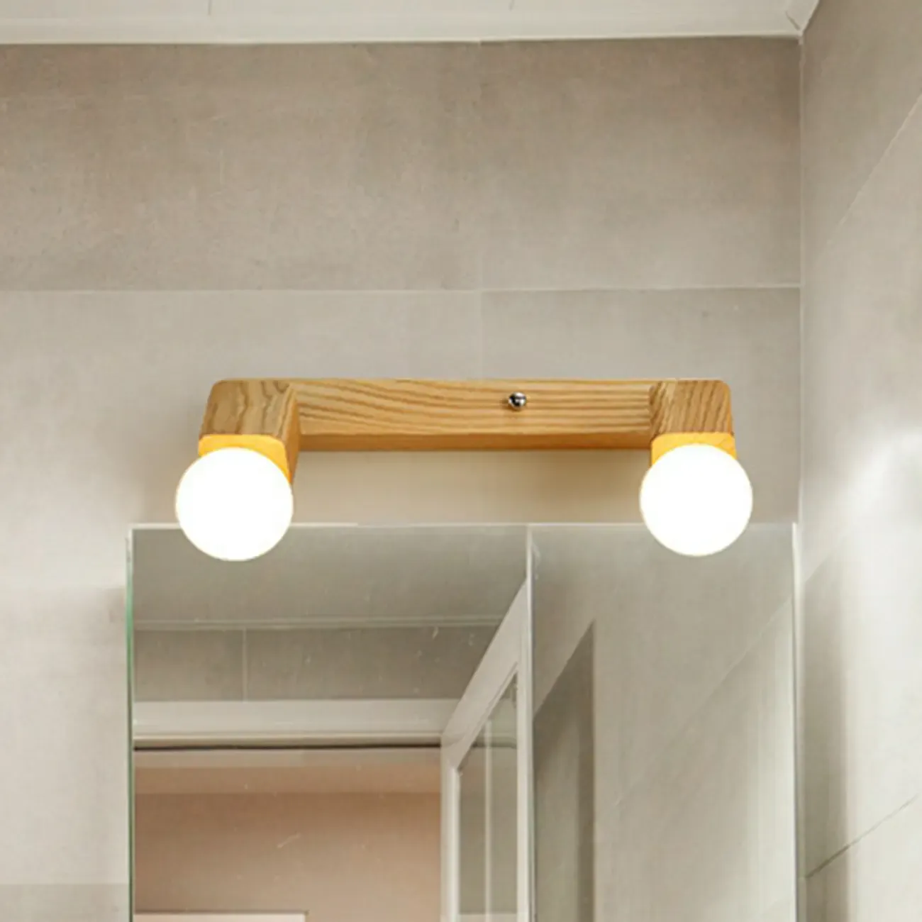 3-Light Modern Wooden Linear LED Vanity Lights