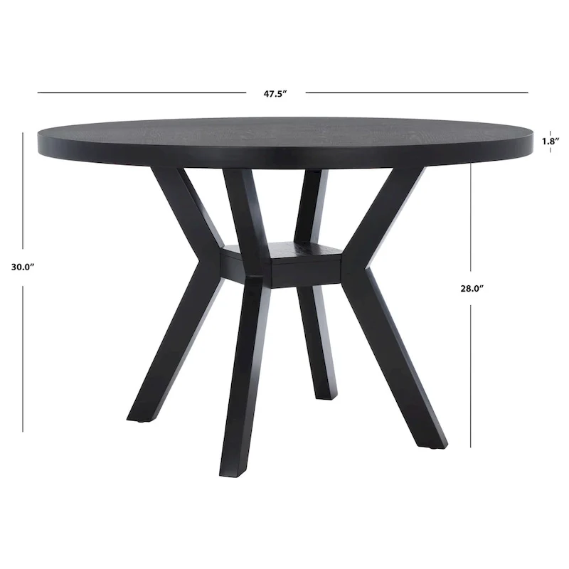Round Solid Wood Dining Table