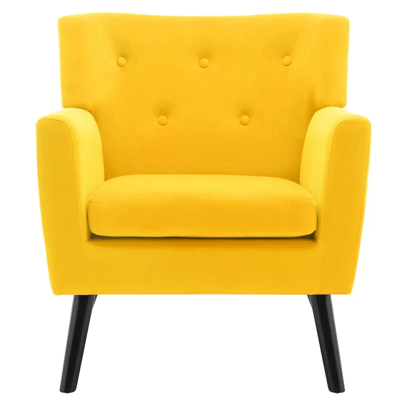 Velvet Upholstered Armchair Tufted Accent Chair, Set of 2 - 30.71H x 28.35 W x 27.56D