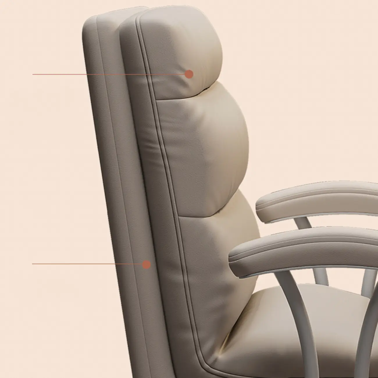 Modern Leather Adjustable Swivel Office Desk Chair