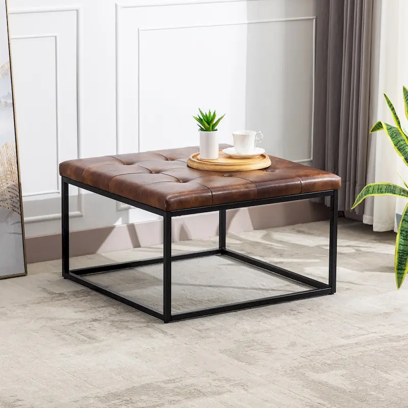 Square Ottoman Coffee Table 28L x 28D x 17H