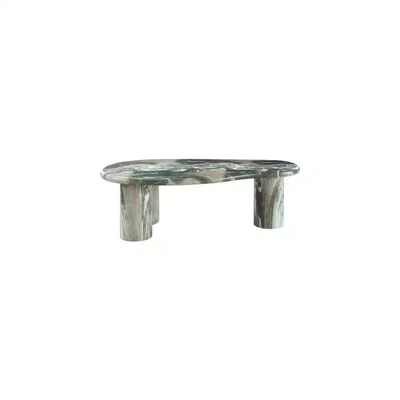 Meridian Furniture Sassari Green Marble Finish Concrete Coffee Table