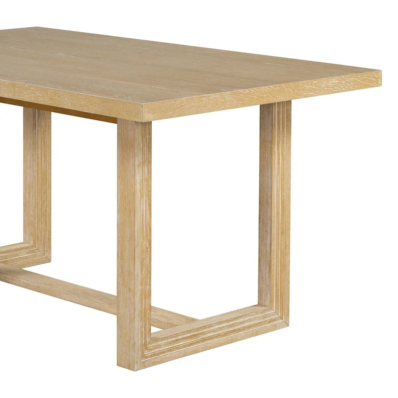 6 Piece Dining Table Chair Set, Wooden Kitchen Furniture Set with Acacia Wood Rectangular Table, 4 Chairs and 1 Bench