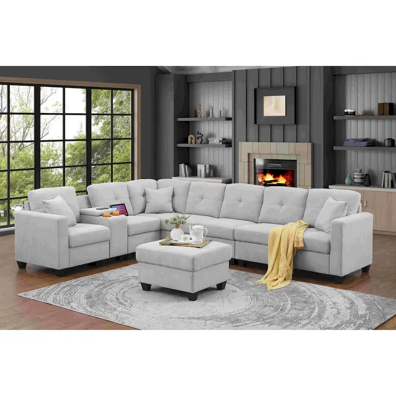 Velvet Modular Sectional Sofa