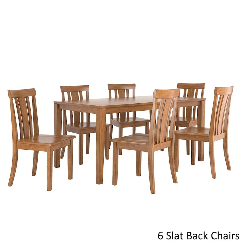Wilmington II 60-Inch Rectangular Oak Finish Dining Set by iNSPIRE Q Classic