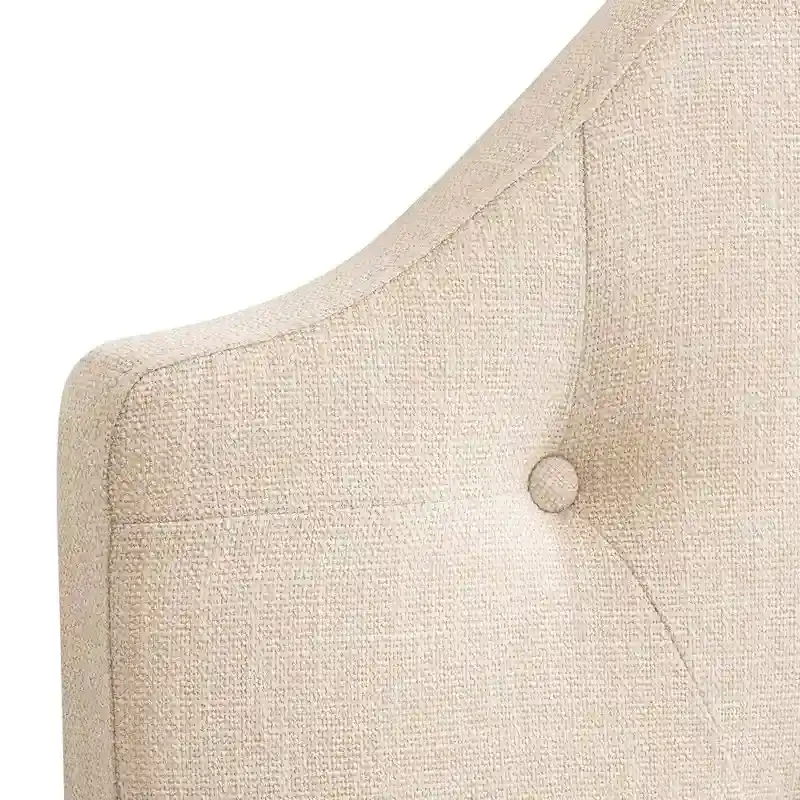 Diamond Tufted Fabric Arched Panel Headboard - Twin