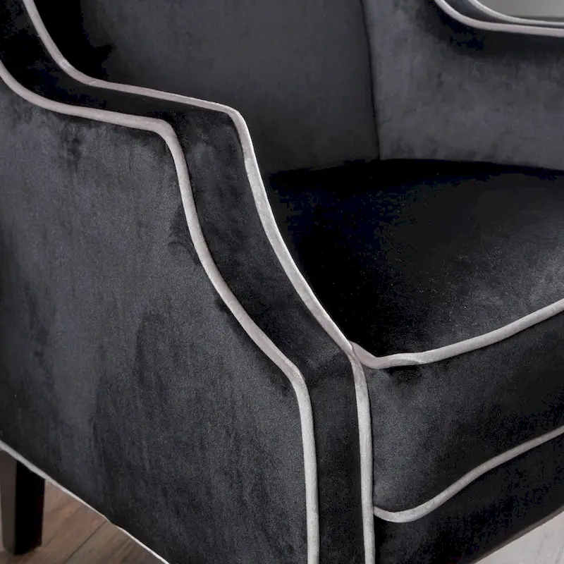 Eddison Traditional Two Toned Velvet Club Chair by Christopher Knight Home