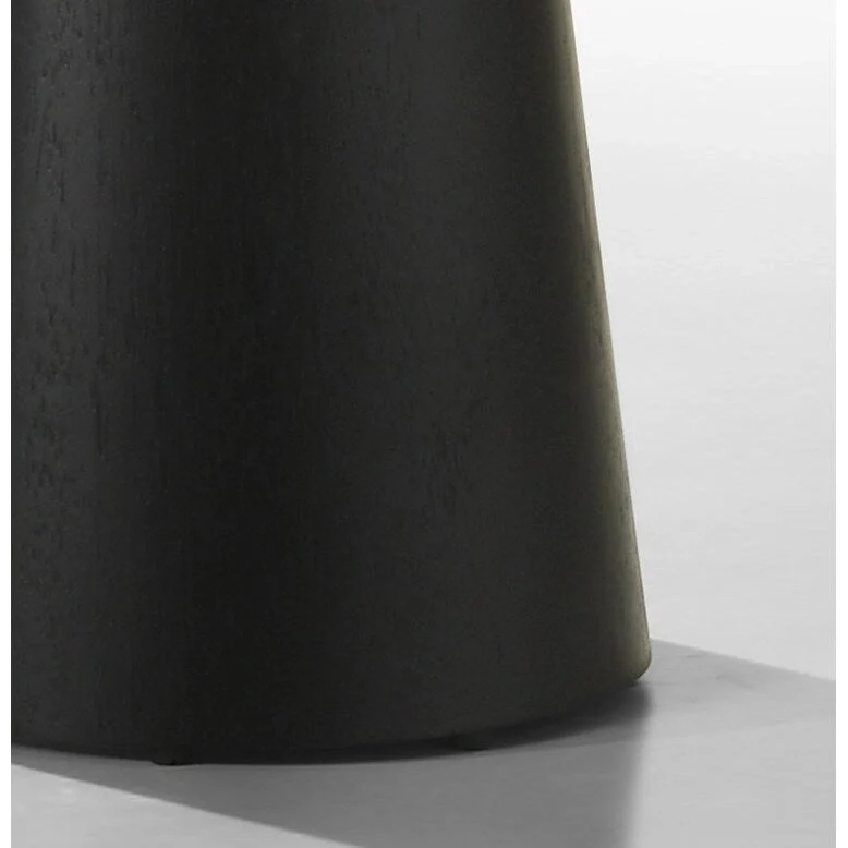 Grantham Black 22W Round End Table with Pedestal Base